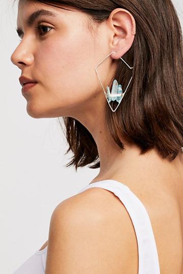 Mint Geode Threader Earrings By Mint Jewelry Co. At Free People